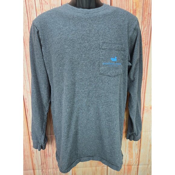Southern Marsh Long Sleeve Pocket T-shirt American Flag Back Design Mens Small - Picture 1 of 7